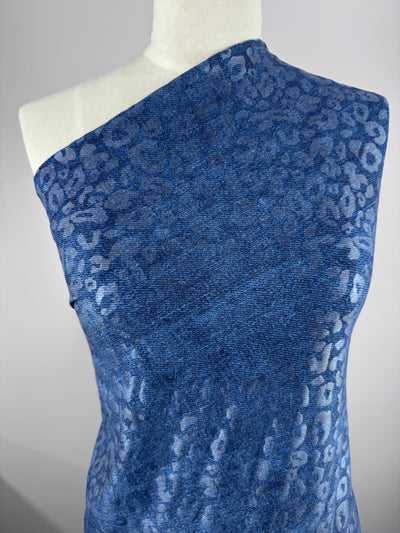 Designer Printed Lycra - Denim Shadow - 150cm