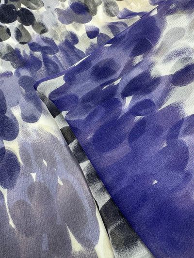 Pure Printed Silk Georgette - Snow Leopard - 112cm