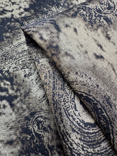 Smoke Paisley viscose jacquard fabric