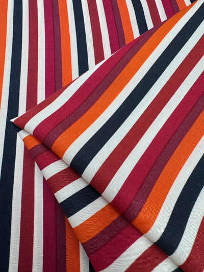 Mercerised Viscose - Rose Stripe - 150cm