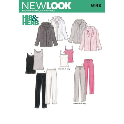 Pattern - NEW LOOK - 6142 - New Look Sewing Pattern N6142 Misses’/Men’s Separates