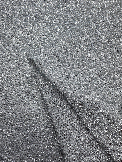 Lurex Stretch Knit - Silver - 155cm