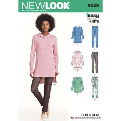 Pattern - New Look - 6529 - Misses’ Knit Tunics and Leggings