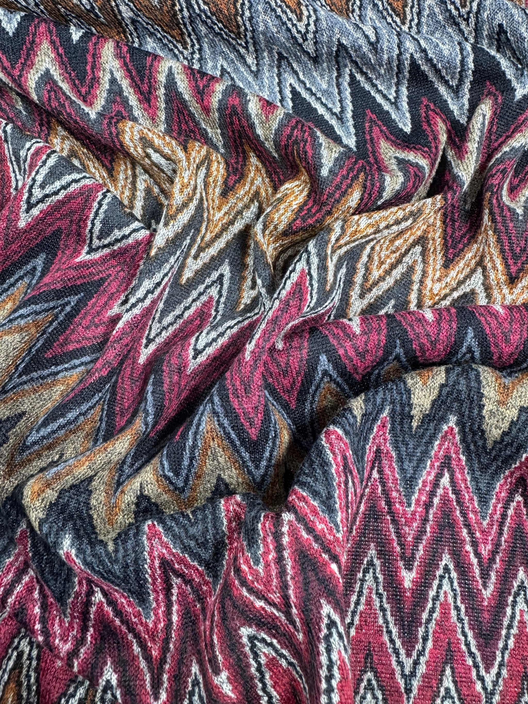 Textured Knit - Amber Zigzag - 150cm