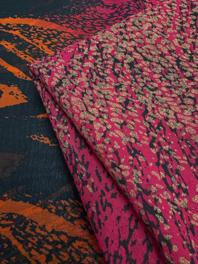 Designer  Chiffon - Flame Tiger - 145cm