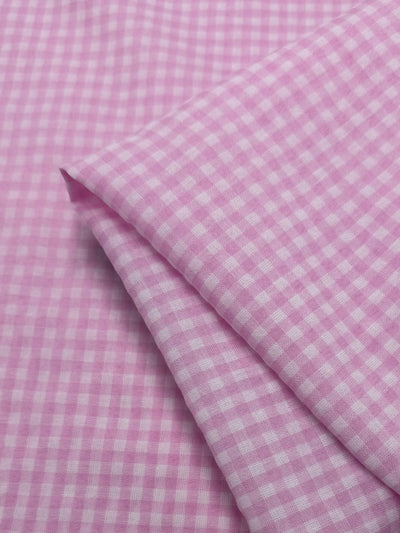 Linen Blend - Pink & White  - 145cm