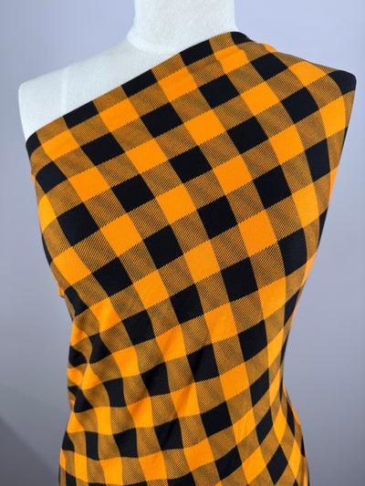 Printed Lycra - Orange & Black - 170cm
