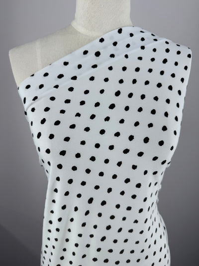 Designer Printed Lycra -  Mono Spot - 150cm