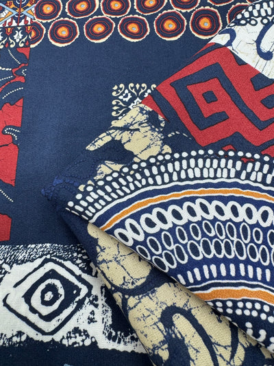 Mercerised Viscose - Midnight mosaic - 148cm