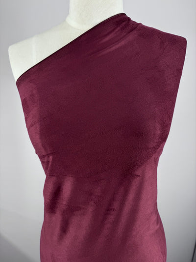 Designer Suede - Burgundy - 132cm
