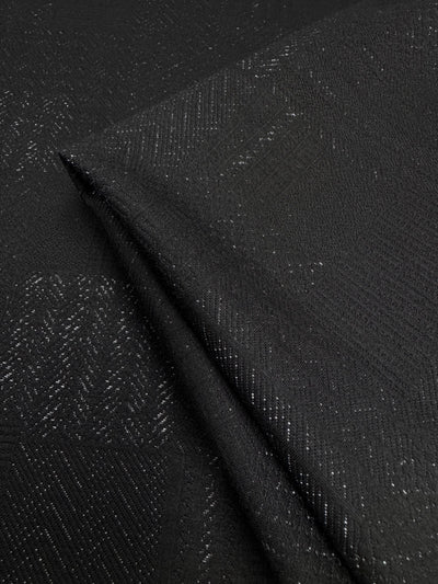 Textured Knit - Black Boxes - 160cm