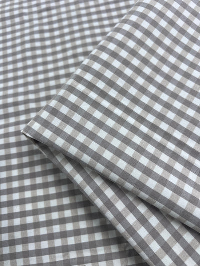 Stretch Bengaline - Stretch Grey Gingham - 150cm