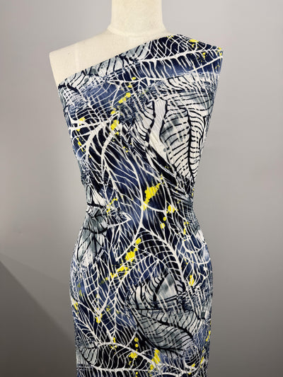 Textured Lycra - Midnight Tropic - 147cm