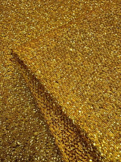 Lurex Stretch Knit - Gold - 155cm