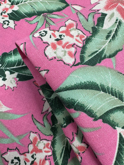 Printed Linen Blend - Jungle Bloom - 140cm