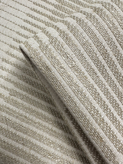 Textured Jacquard Upholstery - Melmoth Stripe Nat - 142cm