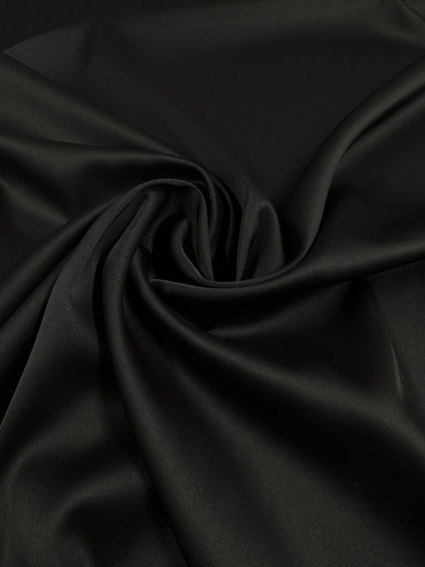 Silky Satin - Black - 150cm