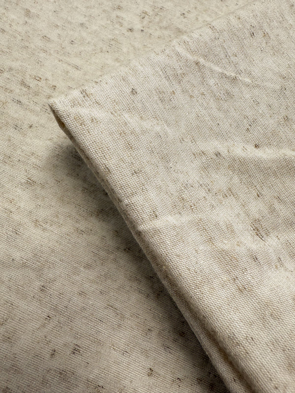 Designer Linen Lycra - Flecked Stone - 154cm