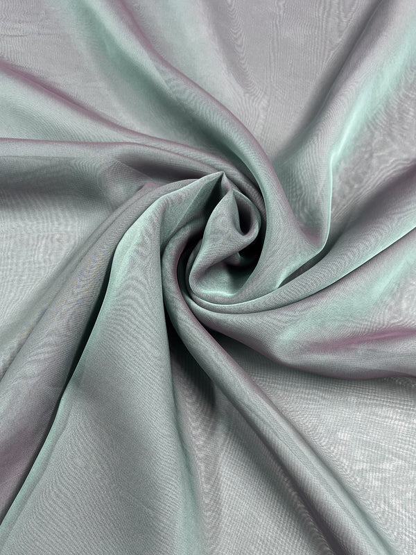 Designer Shot Chiffon - Pearl Blue - 150cm