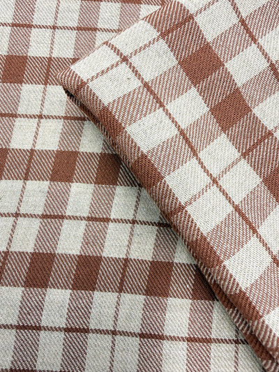 Pure Linen Twill Plaid - Tuscan - 160cm