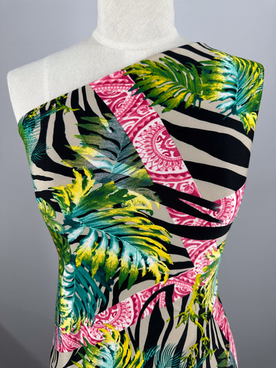 Printed Lycra - Jungle Frame - 145cm