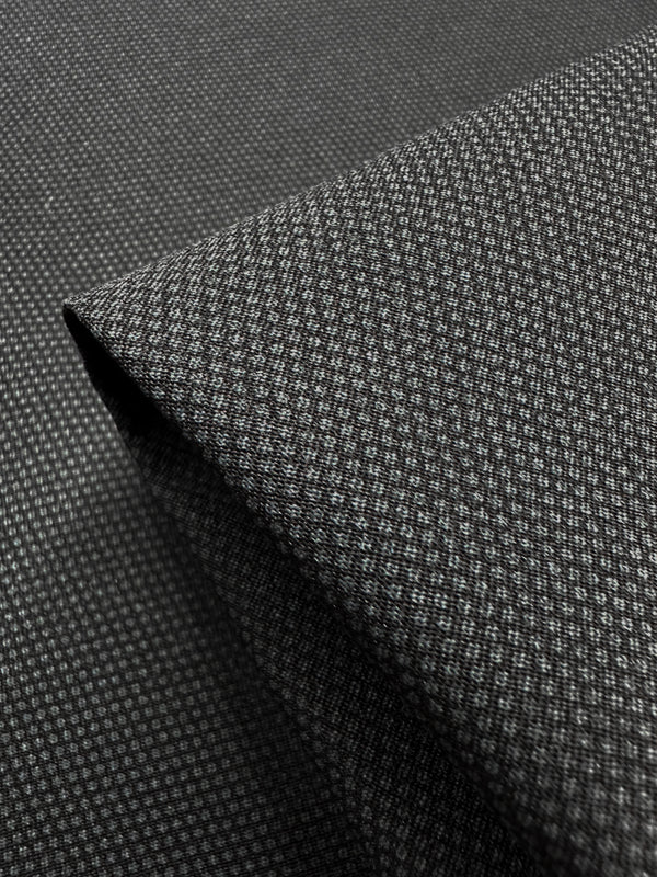 Printed Bengaline - Pin Dot Black - 150cm