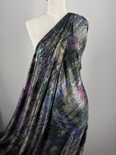 Metallic Knit Jersey - Titanium veil - 140cm